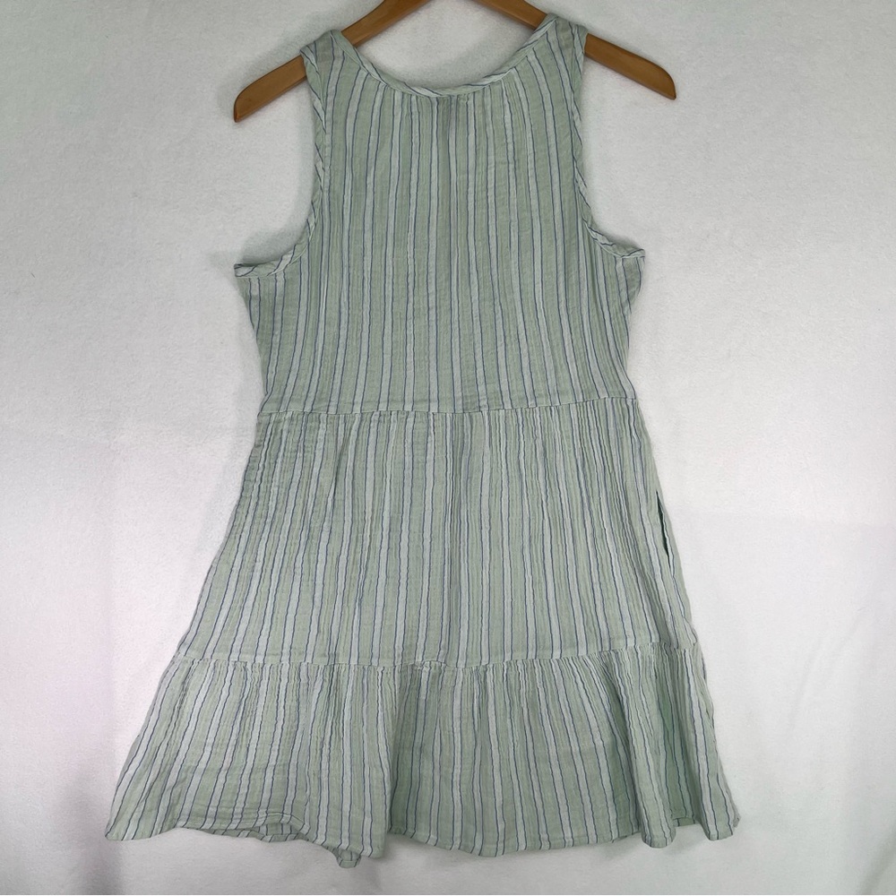 Universal Thread Light Green Striped Sleeveless T… - image 2